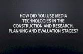 Evaluation Questions - How did you use media technologies in the construction and research, planning and evaluation stages?