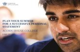 Plan Your Summer for a Successful Personal Statement - Afua Kudom
