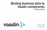 Binding business data to vaadin components