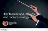 How to build and implement a lean content strategy
