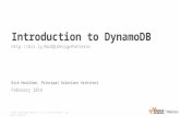February 2016 Webinar Series - Introduction to DynamoDB