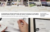 European perception of East Asian cultures - Research on cultural values from China, Japan, South-Korea, and Thailand