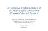A Reflective Implementation of an Actor-based Concurrent Context-Oriented System