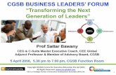 CGSB Business Leaders Forum 'Developing the Next Generation of Leaders' - 5 April 2016