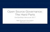 Open Source Governance - The Hard Parts