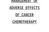 Management of adverse effects of cancer chemotherapy  1