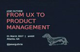 From UX to Product Management