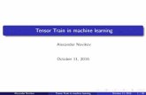 Tensor Train decomposition in machine learning