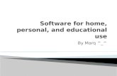 Software for home, personal, and educational