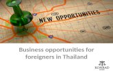Top 10 unknown business opportunities for foreigners (expats) in thailand ppt
