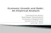 Econometrics - Macro Economics 3- Economic Growth and Debt- An empirical analysis