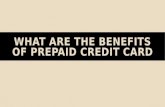 What are the benefits of prepaid credit cards