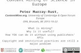 Content Mining of Science in Europe