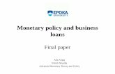 Monetary policy and business loans final paper