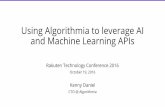 Using Algorithmia to leverage AI and Machine Learning APIs