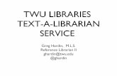 TWU Text-a-Librarian Service