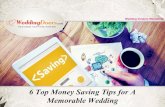 6 top money saving tips for a memorable wedding