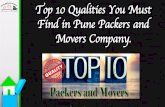 Top 10 Qualities You Must Find in Pune Packers and Movers Company.