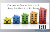 Property Types that Do Not Require Grant of Probate
