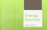 Energy sources to generate electricity