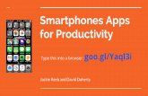 Smartphones apps for productivity