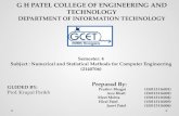 NUMERICAL & STATISTICAL METHODS FOR COMPUTER ENGINEERING