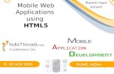 Mobile Web Applications using HTML5  [IndicThreads Mobile Application Development Conference]