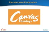 Canvas Holidays pre interview preparation
