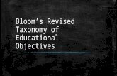 Bloom’s Revised Taxonomy of Educational Objectives
