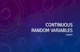 Ch 5 continuous random variables