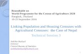 Nepal - Linking Population and housing censuses with Agric. Censuses