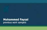 Mohammed faysal previous work samples