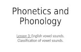 English vowel sounds. Classification