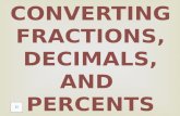 Converting fractions, decimals, and percents