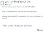 Making sense of all that's included with Office 365