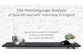 Interlanguage Analysis of Spanish Learners