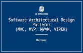 Software architectural design patterns(MVC, MVP, MVVM, VIPER) for iOS