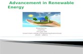 Advancement in renewable energy