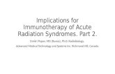Implications for Immunotherapy of Acute Radiation Syndromes. Part 2.
