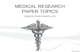 Medical research paper topics