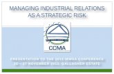 Managing Industrial Relations as a Strategic Risk