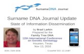 Surname DNA Journal Update 2016