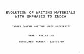 Evolution of writing materials with emphasis to india  project ignou