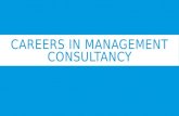 Careers in Management Consultancy