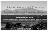 Open Educational Practices: Serving Social Justice & Transforming Pedagogy