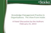 Knowledge Management Practice in Organizations