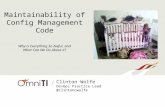 Maintainability of Configuration Management Code