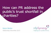 What role does PR have in addressing the charity trust shortfall? PR in the digital age conference, 3 December 2015