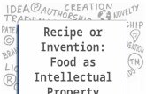 Food as Intellectual Property - Kieran O'Connell