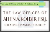 The law offices of allen a. kolber attorney at law.